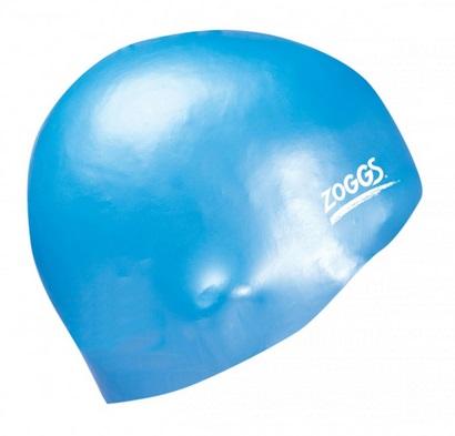 Zoggs Easy-Fit Silicone Swimming Cap Blue (Long Hair)