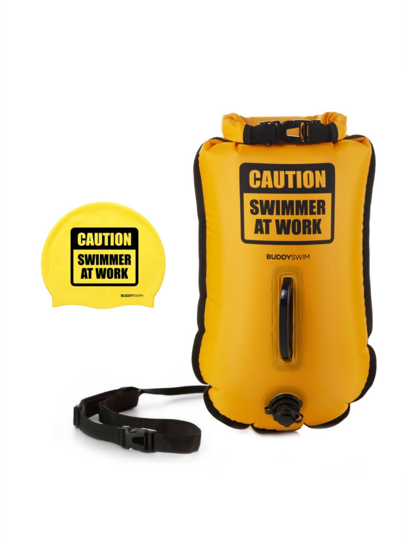 BuddySwim Drybag 20lt Swim Buoy Yellow-Green