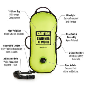 BuddySwim Ultralight Swim Buoy Yellow (10L)