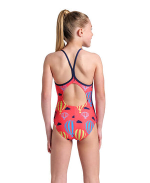 ARENA GIRLS’ BALLOONS SWIMSUIT RED (6-14rokov)