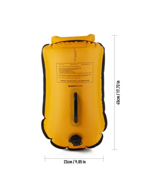 BuddySwim Drybag 20lt Swim Buoy Yellow-Green