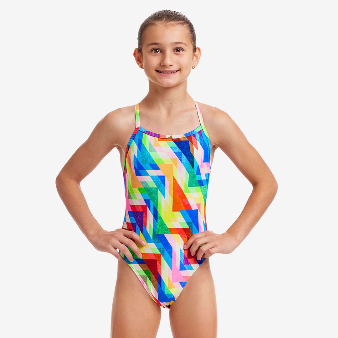 Funkita Girls Single Strap One Piece - Hazy Daze