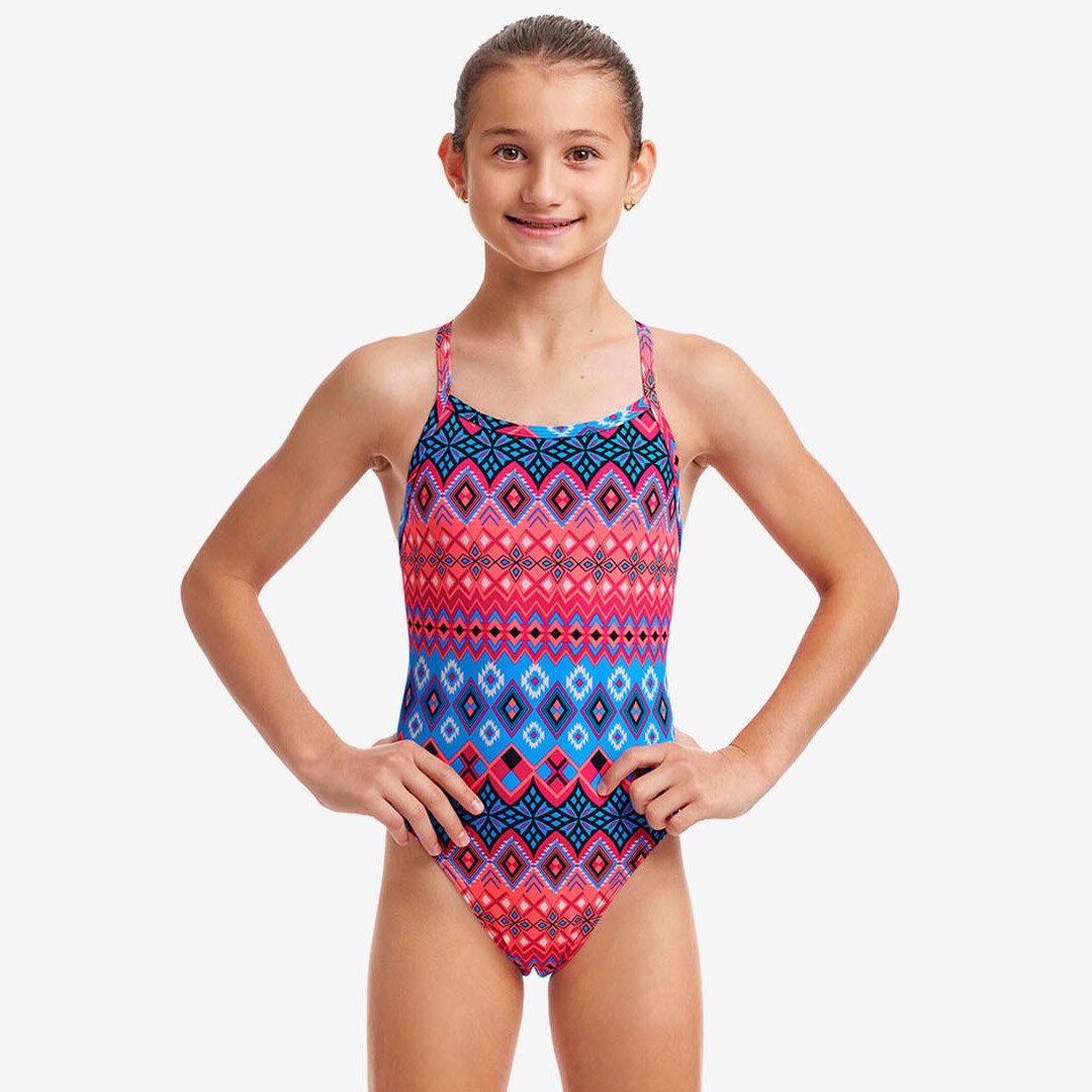 Funkita Girls Single Strap One Piece - Tinsel Town