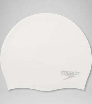 Speedo Plain Moulded Silicone Cap White