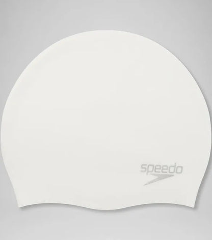 Speedo Plain Moulded Silicone Cap White