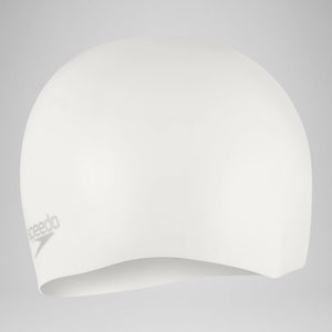Speedo Plain Moulded Silicone Cap White
