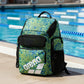 Arena One Go Backpack 45L Allover Snakeskin Green