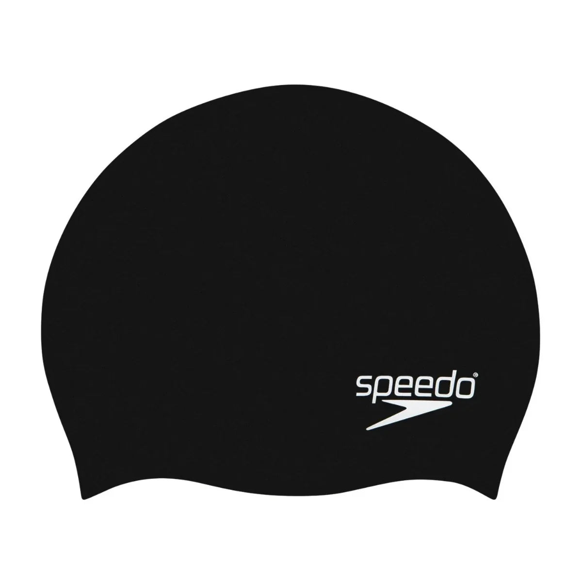 Speedo Junior Plain Moulded Silicone Cap Black (6-14 Jahre)