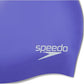 Speedo Plain Moulded Silicone Cap Purple