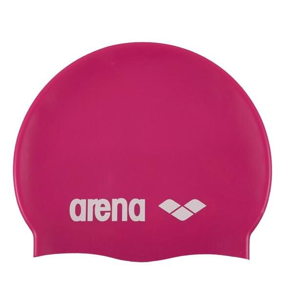 Arena Classic Silicone Cap Fuchsia/White