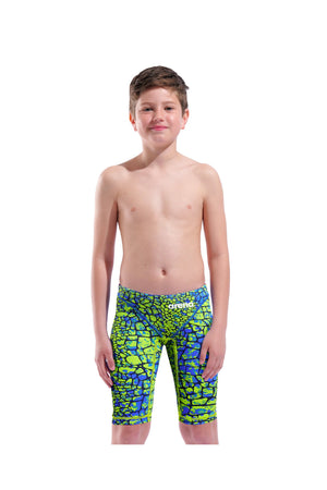 Arena Powerskin ST Next Jammer Jr Snake Green Chlapčenské závodné plavky