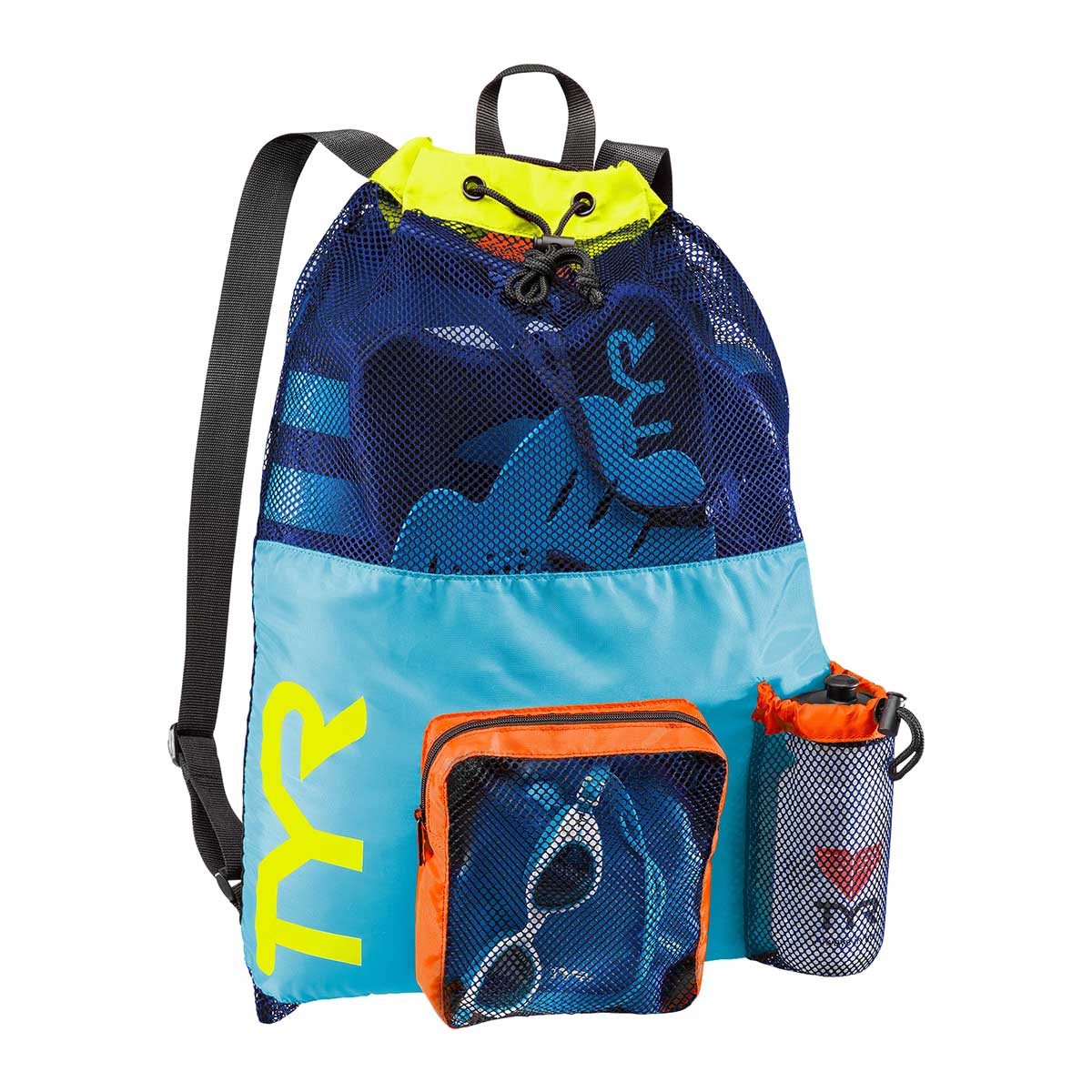 TYR Big Mesh Mummy Bag Blue/Yellow