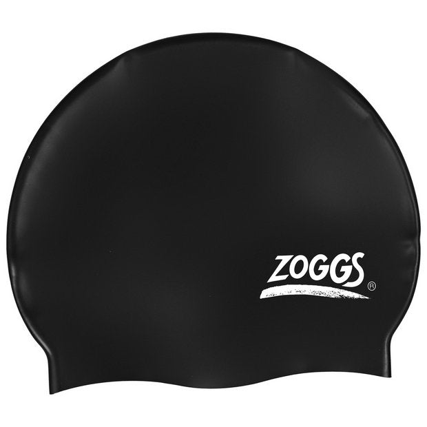 Zoggs Easy-Fit Silicone Swimming Cap Black