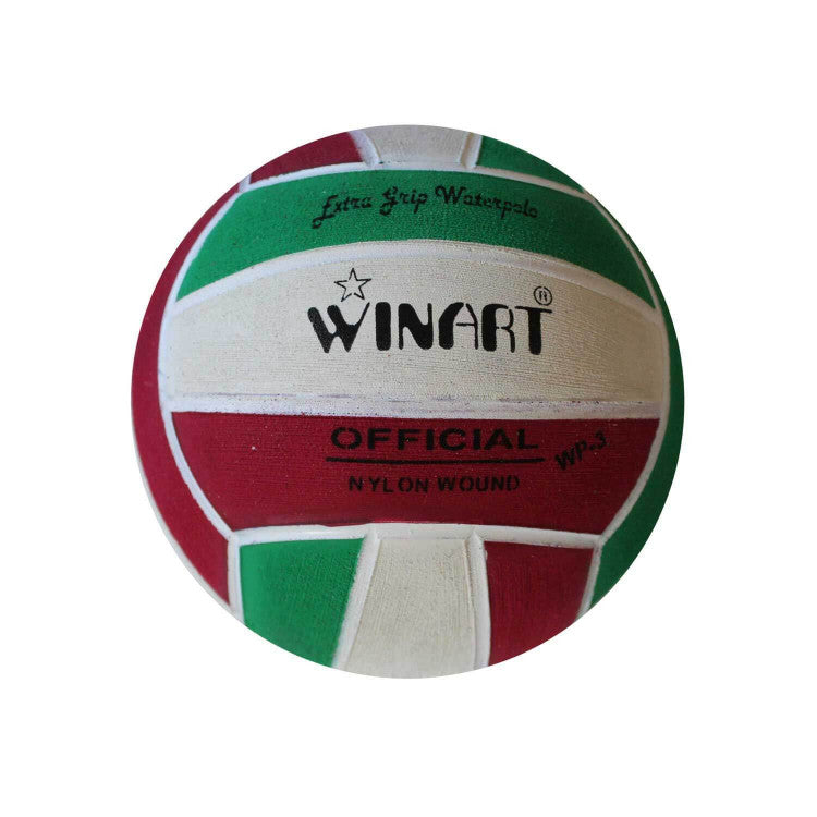 Winart Water Polo Ball Size 3 WP-3 Stripped Green/White/Red